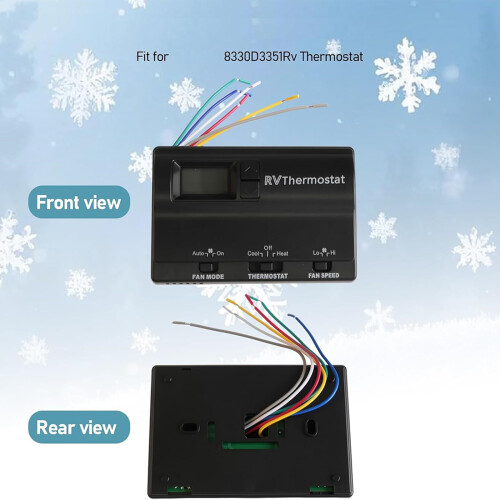 Motorhome Digital Thermostat Temperature Panel 8330D3351 LCD Heat Cool Control 2