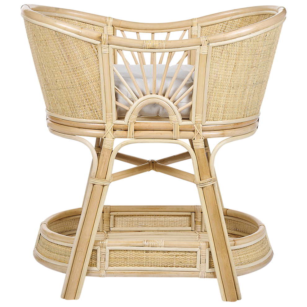 Beliani Bassinet Rattan Lagrasse 50 X 70 Cm Natural
