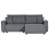 Beliani Corner Sofa Bed 3 Seater KARILA Fabric Dark Grey with Storage Left Hand 1
