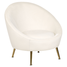Armchair LANGA Velvet Off-White