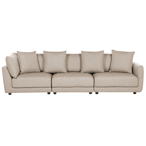 Beliani Sofa 3 Seater SIGTUNA Fabric Beige