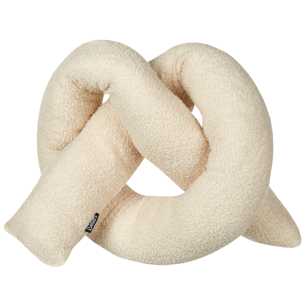 Beliani Throw Cushion Gladiolus Boucle 172 X 14 Cm Beige Solid