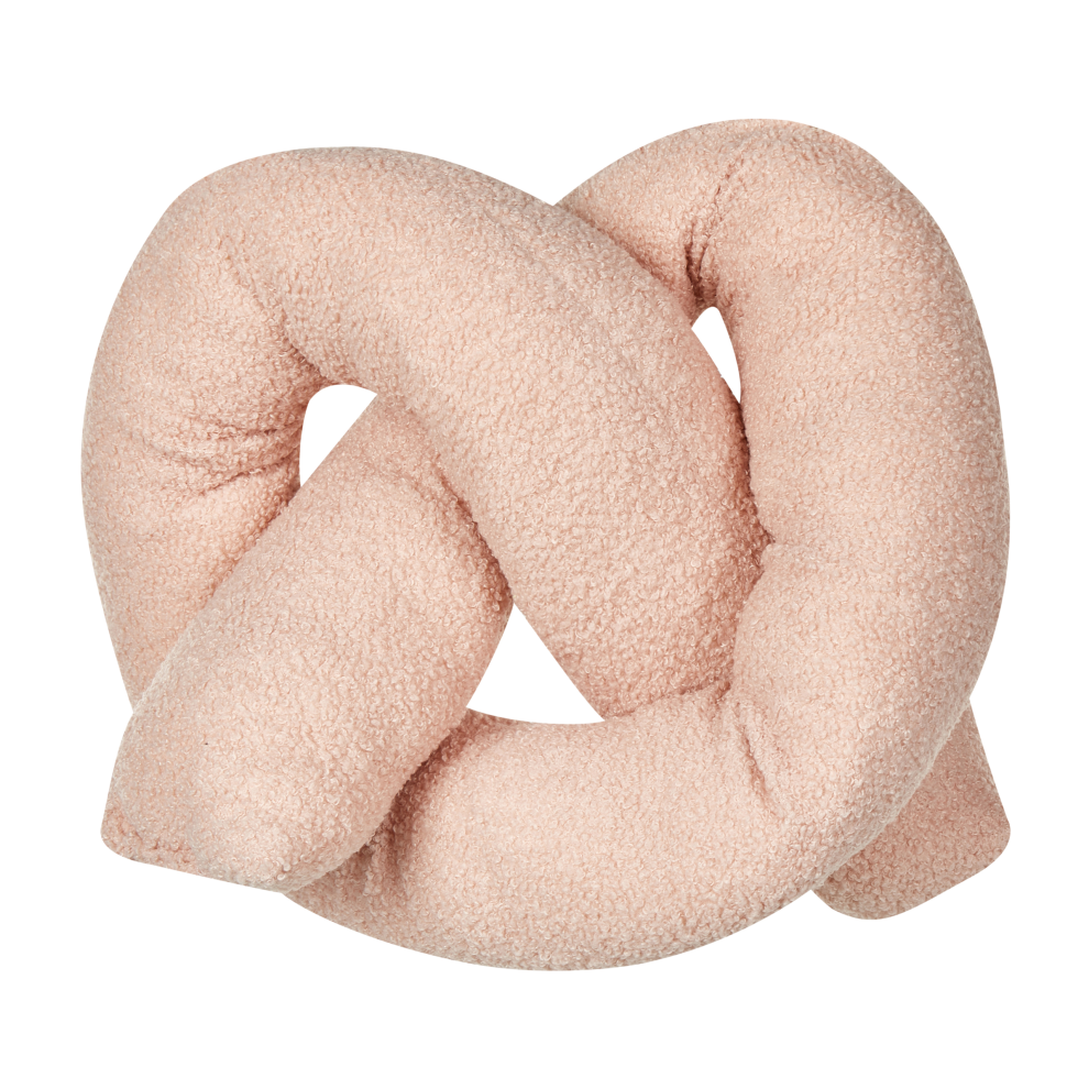 Beliani Throw Cushion Gladiolus Boucle 172 X 14 Cm Pink Solid