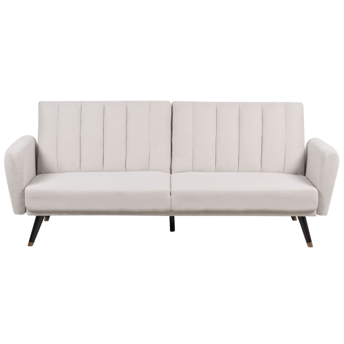 Beliani Sofa Bed 3 Seater VIMMERBY Fabric Beige