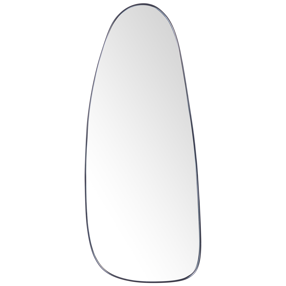 Beliani Wall Mirror Cergy 39 Cm 95 Cm Metal Black