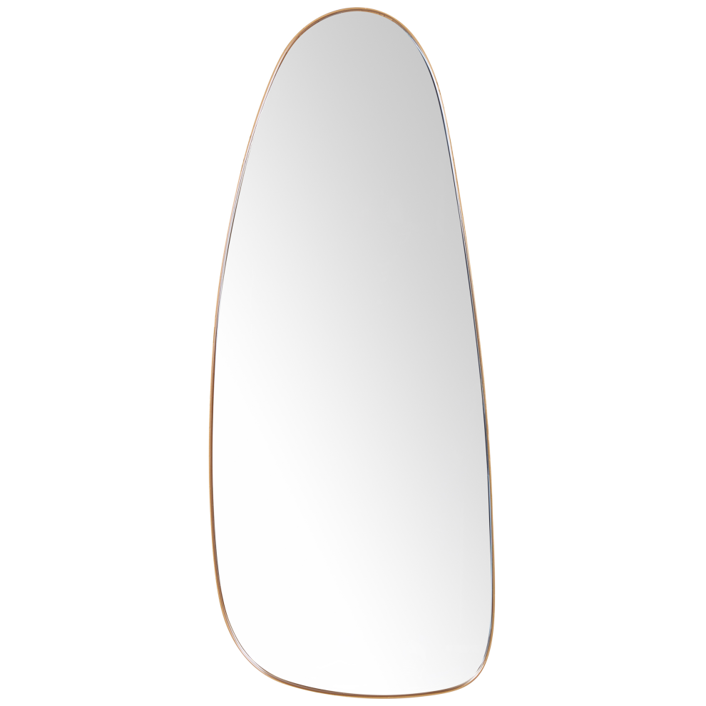Beliani Wall Mirror Cergy 39 Cm 95 Cm Metal Gold
