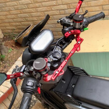 Motorcycle Navigation Phone Bracket Crosses Bar Balance Bar for XMAX300/250 Blue