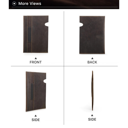 Writing Journal Notebook Sleeve Design with Pen Loop in Genuine Leather Cover 1