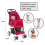 KCT (Red Pet Stroller) KCT Hooded Pet Strollers for Small to Medium Sized Pets 2