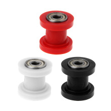 10mm Black/Red Motorcycle Chain Roller Slider TechnoTensioner Wheel Guide Parts Black