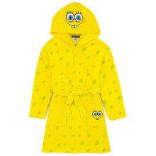 (11-12 Years, Yellow) SpongeBob SquarePants Childrens/Kids Face Dressing Gown
