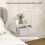 Homcom HOMCOM Wall Mounted Bedside Table with High Gloss Finish and Storage Drawer 3
