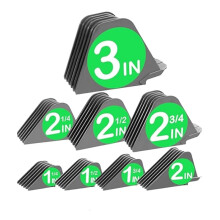 Mega Hair Clipper Guards, 8pcs Gray, for Full Size Hair Clippers (3 Inch 8pcs)