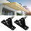 Marine Bimini Top Deck Hinge Base Black Nylon for Awning Mount Replacement 4P 3