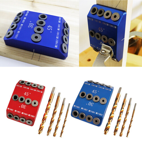 Multi-angle Woodworking Drilling Positioning Locator Used by Carpenters Red Single 2