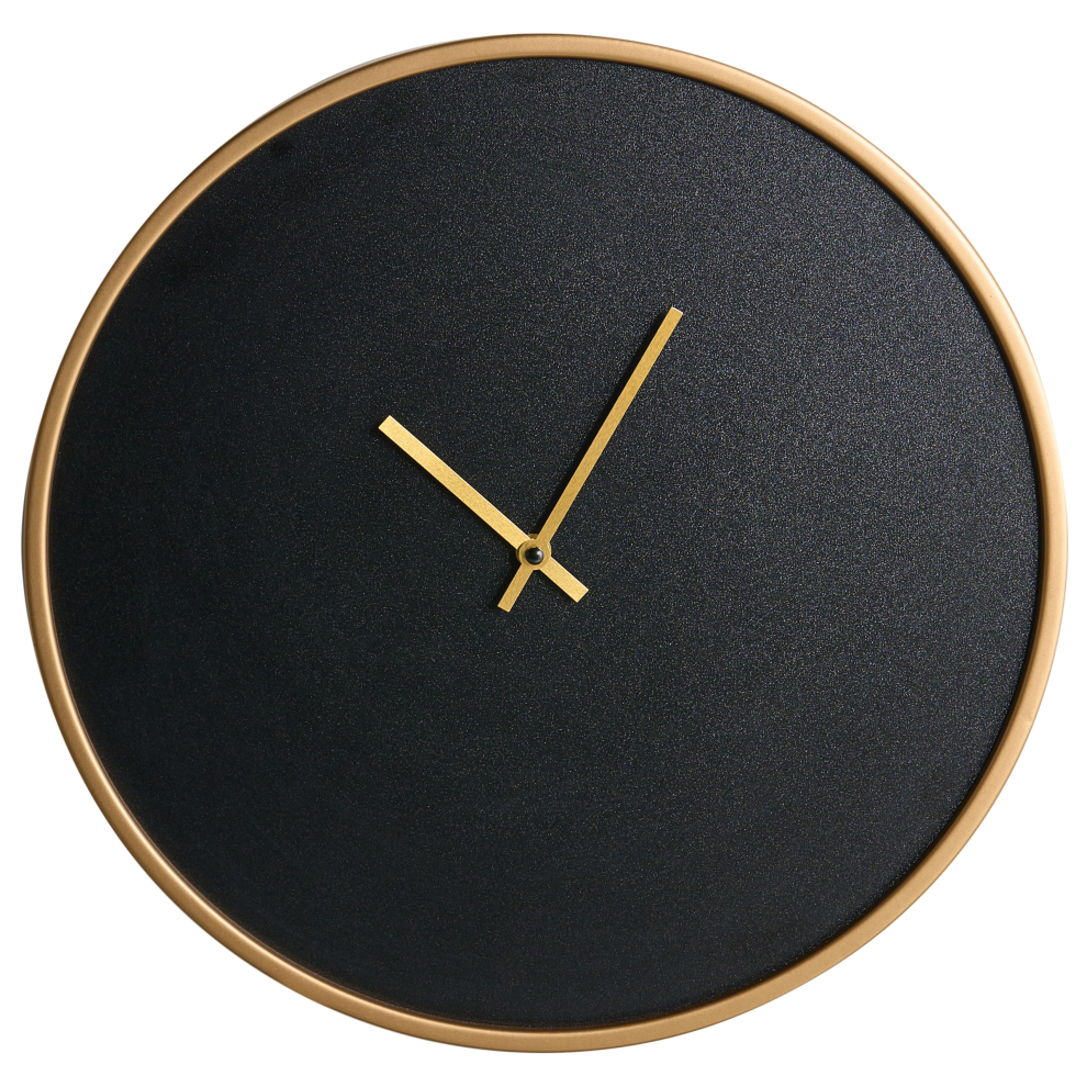 Beliani Wall Clock Lucens 40 Cm Black