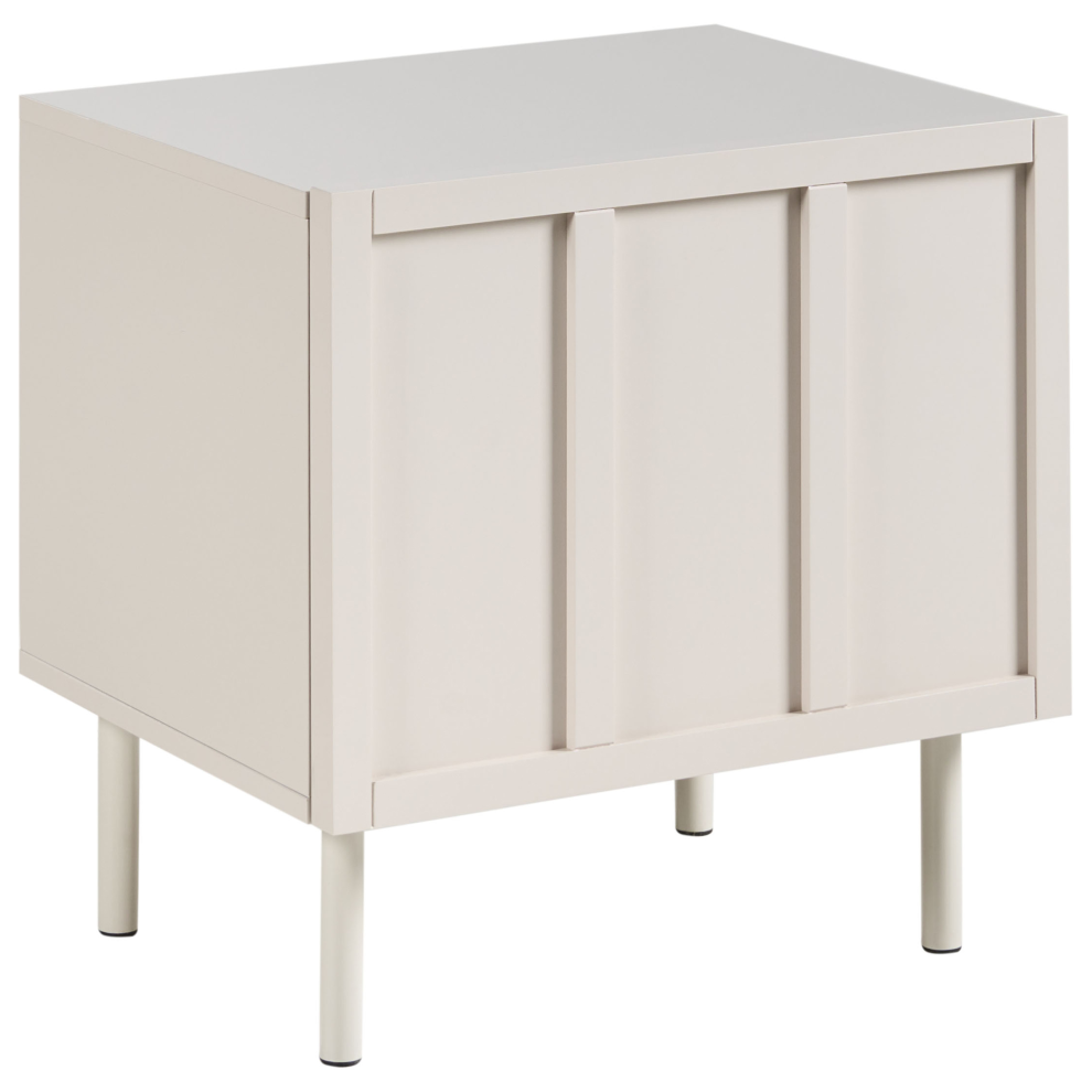 Beliani Bedside Table Clunes Light Beige