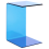 Beliani Side Table LOURDES Tempered Glass Blue 1