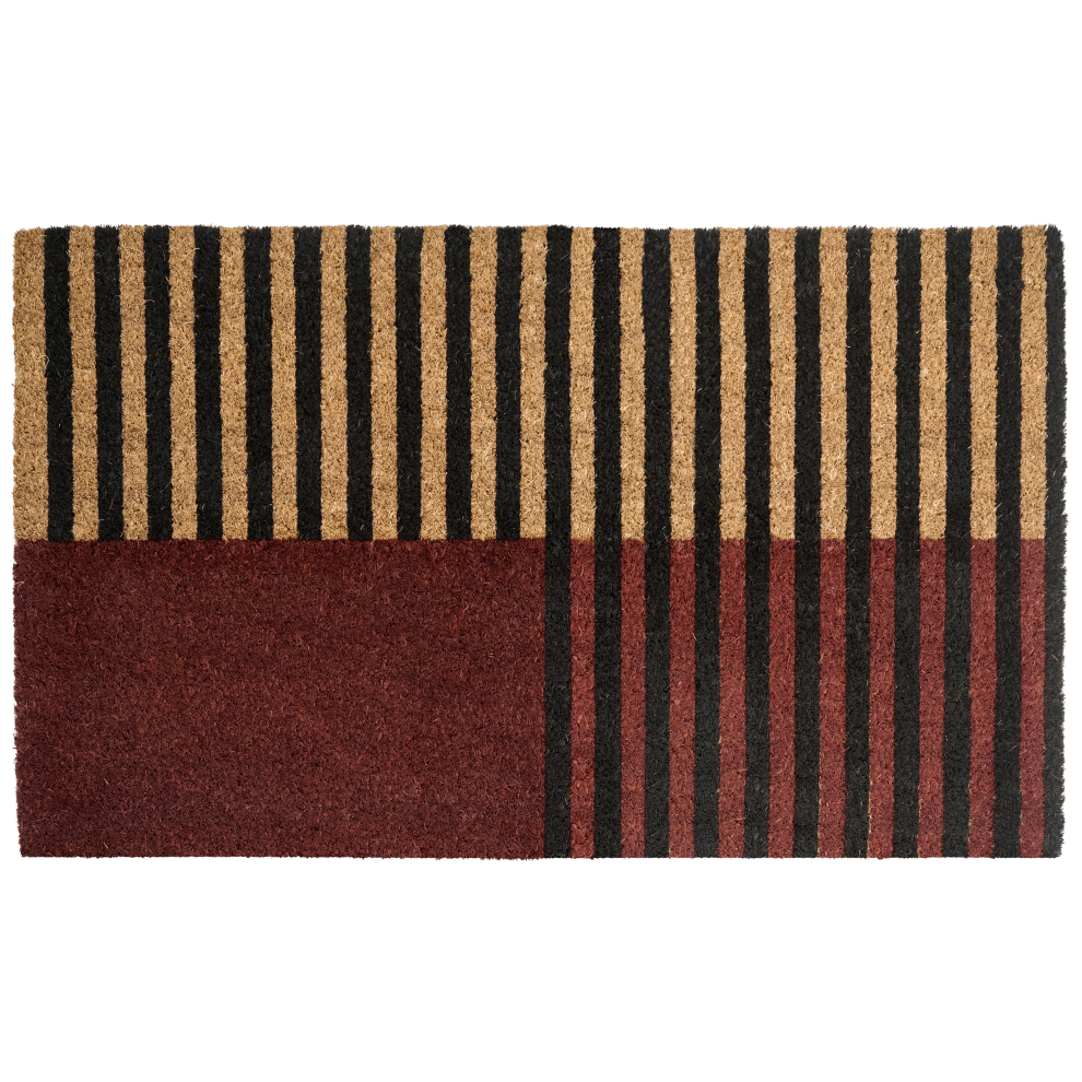 Photos - Doormat Beliani  TUKSUK Brown/ Beige 45 x 75 cm Coir 
