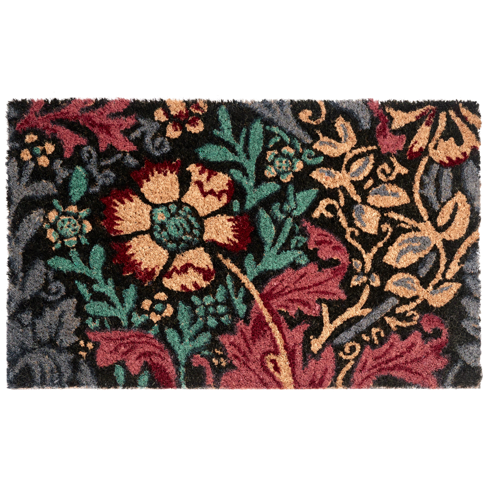 Beliani Doormat Illiamna Multicolour 45 X 75 Cm Flower Coir