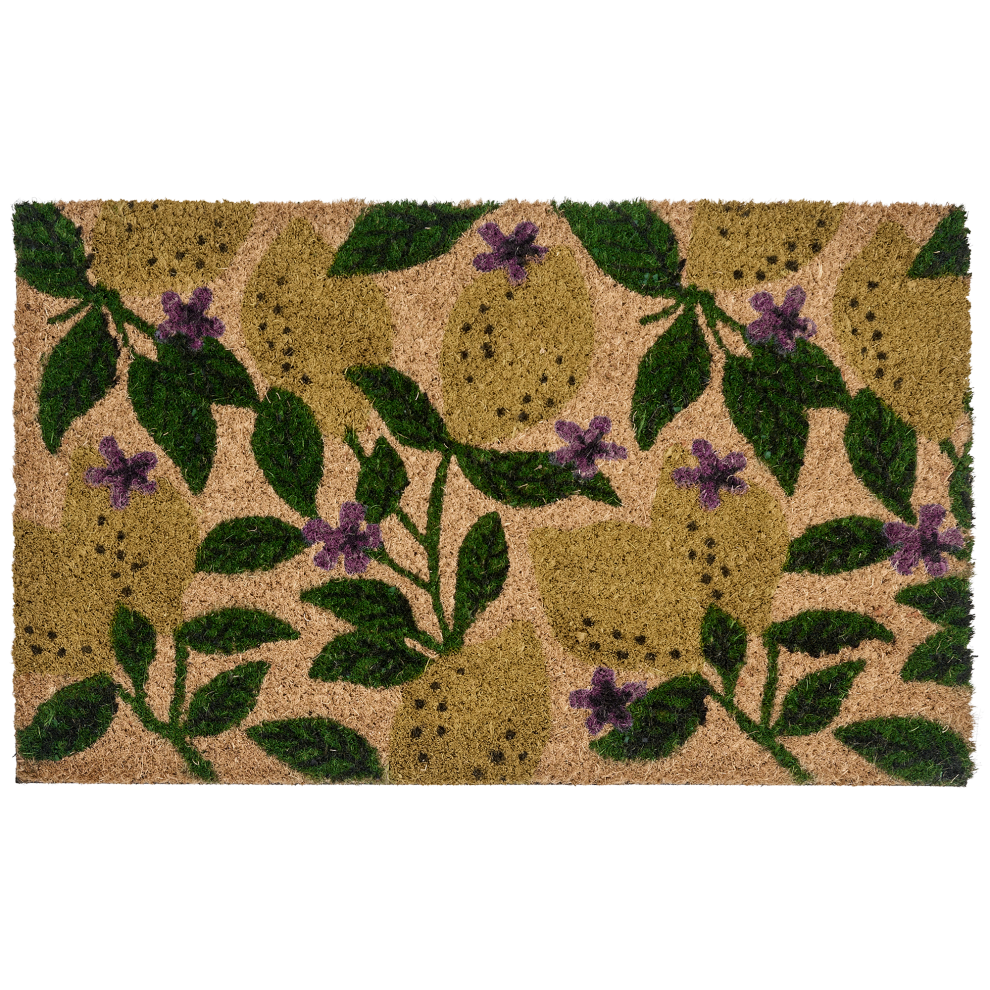 Beliani Doormat Tazlina Multicolour 45 X 75 Cm Lemon Coir