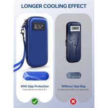 Estojo Térmico para Viagem para Insulina, Estojo Térmico para Viagem para Diabéticos com Visor de Temperatura, Estojo para Canetas de Insulina para