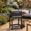 Charcoal BBQ Grill Trolley Matt Black 3