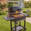 Charcoal BBQ Grill Trolley Matt Black 4