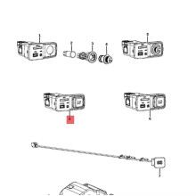 68146071AC Black Dashboard Panel with USB Port, Card Slot and 12V Access