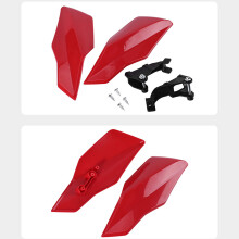 Dirt Bike Handlebar Guard Set with Hard Shell Covers and Mount Parts White