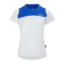 (10 UK, Blue/White) Slazenger Womens/Ladies Colour Block Logo Tennis T-Shirt