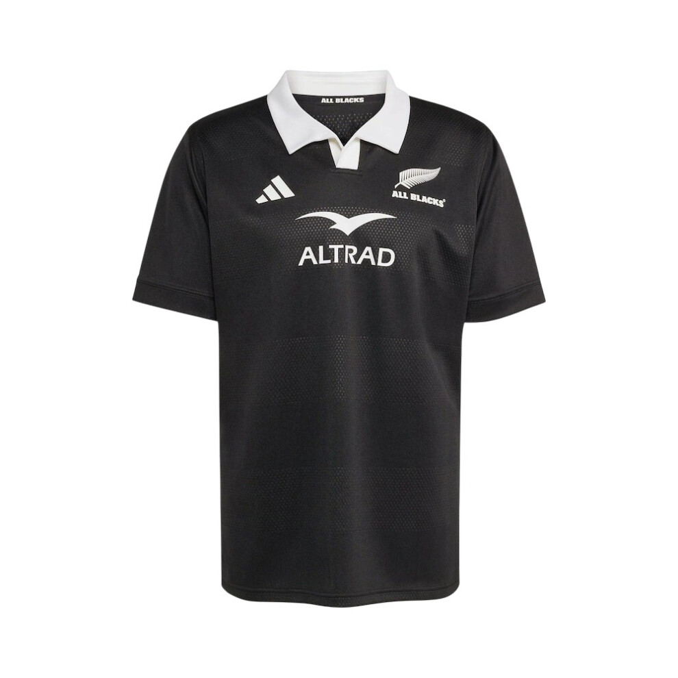 Adidas (Xxl, All Black) Mens New Zealand Polyester Rugby Polo Shirt