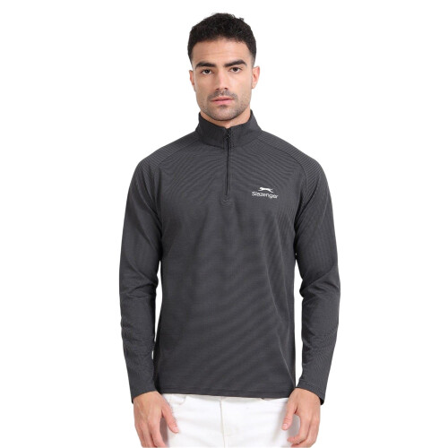 Slazenger (M, Grey) Slazenger Mens Quarter Zip Sweatshirt
