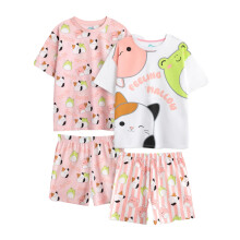 (6-7 Years, Pink) Squishmallows Girls Feeling Mallow Short Pyjama Set (Pack of 2)