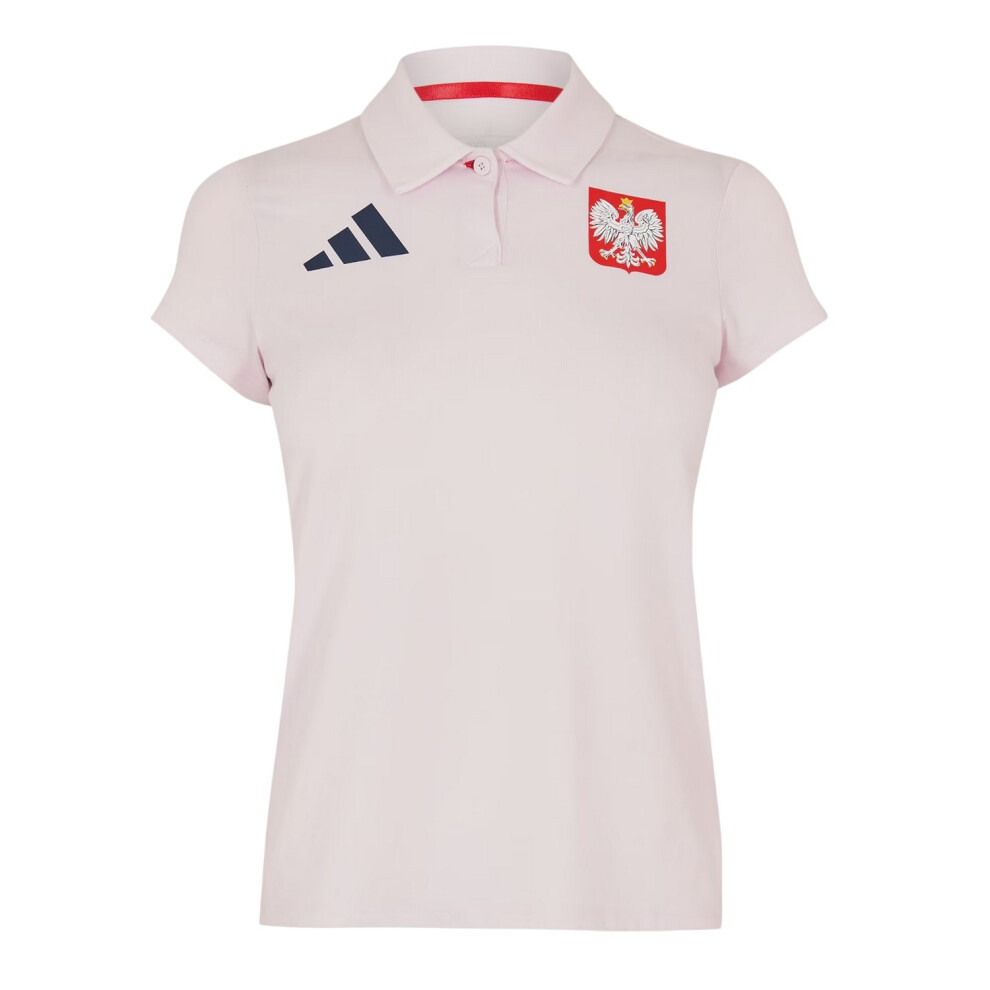 Adidas (6 Uk, Almost Pink) Womens/Ladies Olympic Poland Crest Polo Shirt