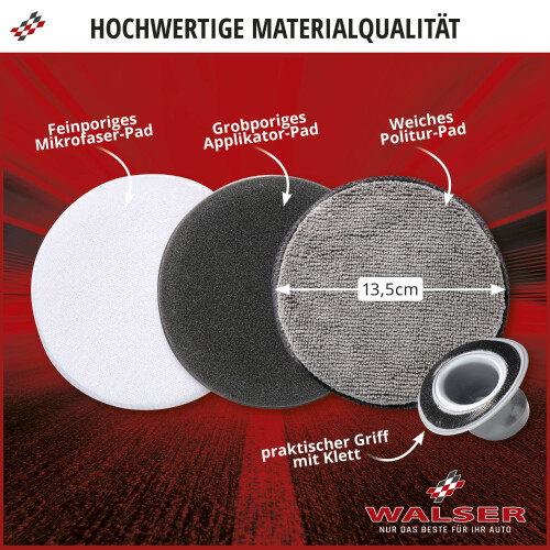 Set Applikator Pads 4-tlg Mikrofaser mit Griff 2