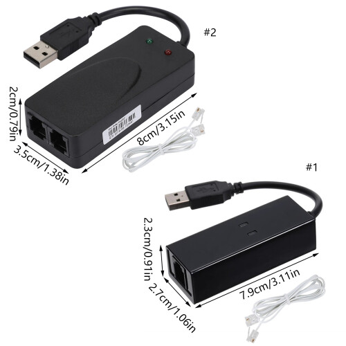 USB2.0 56K External Dial Up Fax Data Modem, Fax Data Modem Dongle Adapter 2 1