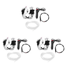 3X 10 in 1 RGB LED with 8M Interior Decoration Fiber Optic Strip Light By App Control 12V Decorative Atmosphere Lamps