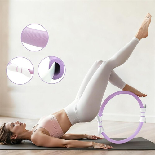 Pilates Ring Kit with Magic Circle & Foam Roller, Ergonomic Home Workout Equipment Set, Full 1