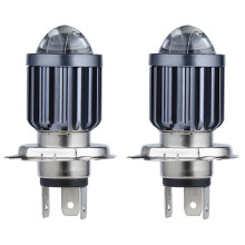 2X H4 Motorcycle LED Projector Headlight Bulbs Dual Colors White Yellow ATV Scooter E-Bikes Light Lamp
