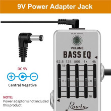 Rowin Pedale EQ LEF-317B per Basso, Pedali Equalizzatori A 5 Bande per Chitarra Basso con Dimensioni Grafiche A 5 Bande, True Bypass 18dB Drop