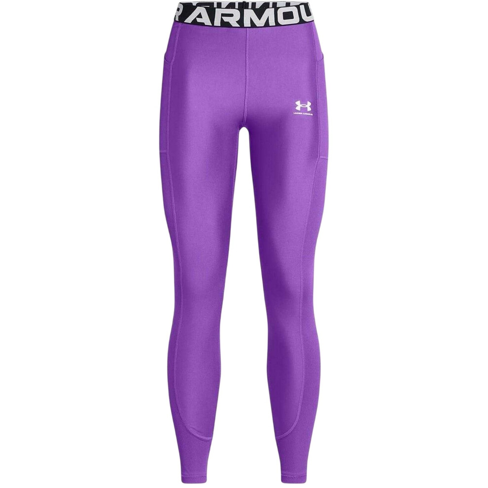 Under Armour (10 Uk R, Purple) Womens/Ladies Heatgear Moisture Wicking Leggings