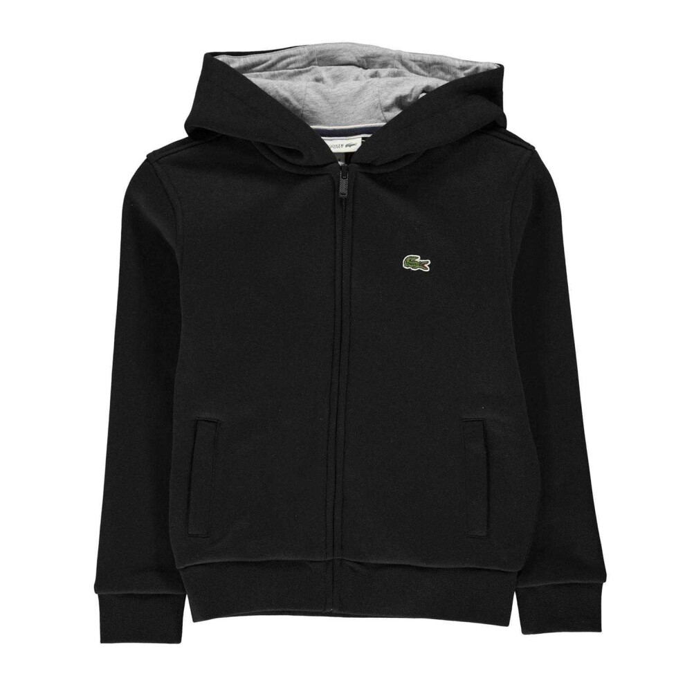 Lacoste (14 Years, Black) Boys Basic Full Zip Hoodie