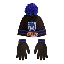 (6-12 Years, Black) Sonic The Hedgehog Childrens/Kids Sonic Beanie & Gloves Set Set