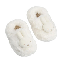 (10 UK Child, Cream) Miffy Girls Character Face Mule Slippers