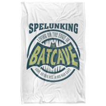 (60in x 50in, Multicoloured) Batman Mens Don't Bother Dad In His Batcave Fathers Day Throw