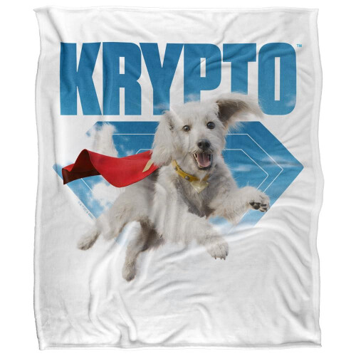 Superman (147cm x 91cm, Multicoloured) Superman Soft Jump Krypto Blanket