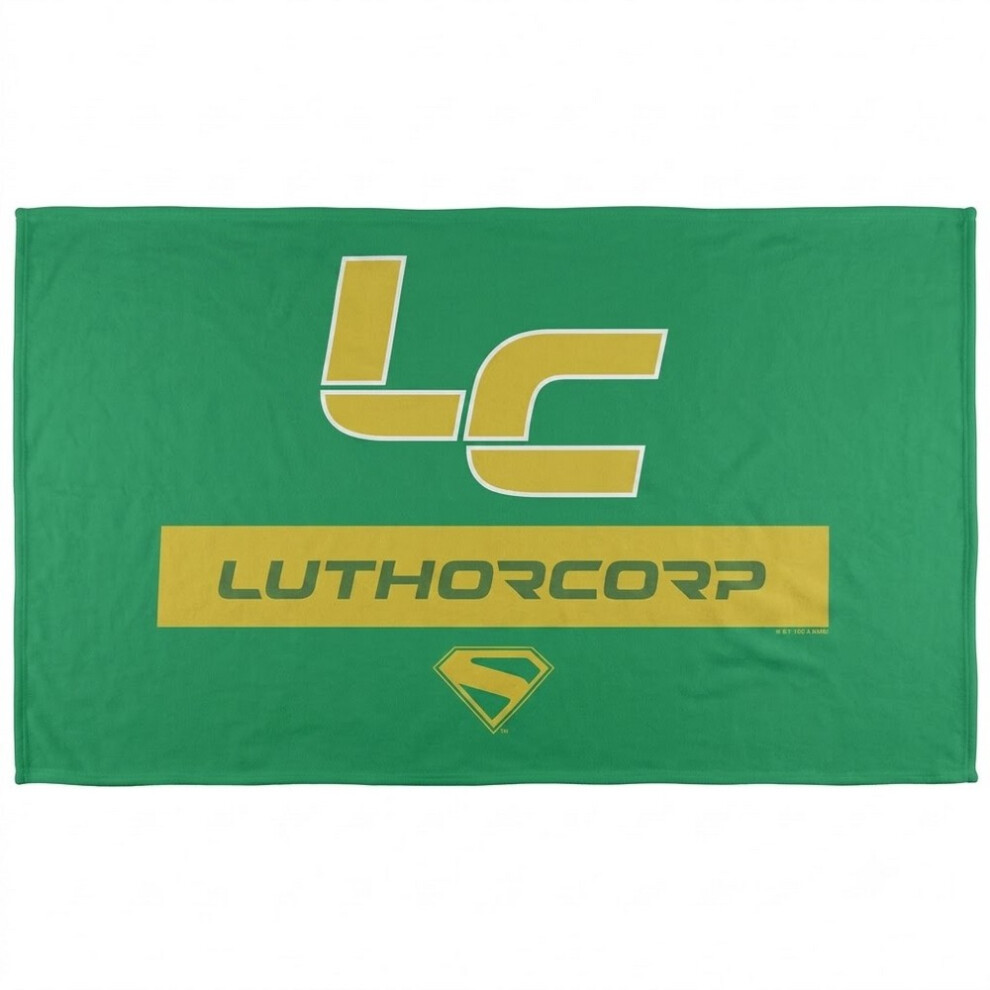 Superman (152Cm X 127Cm, Multicoloured) Luthorcorp Blanket