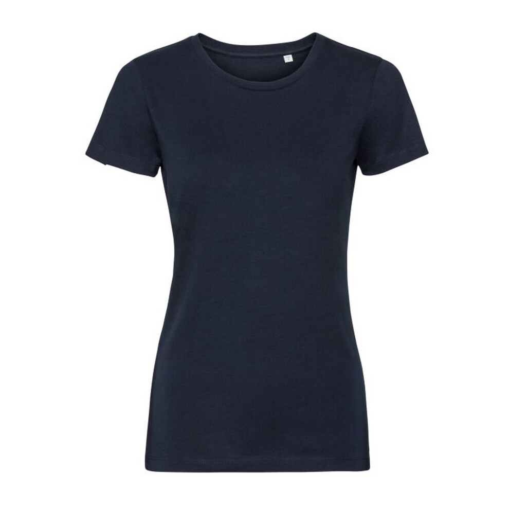Russell (S, French Navy) Womens/Ladies Organic Short-Sleeved T-Shirt