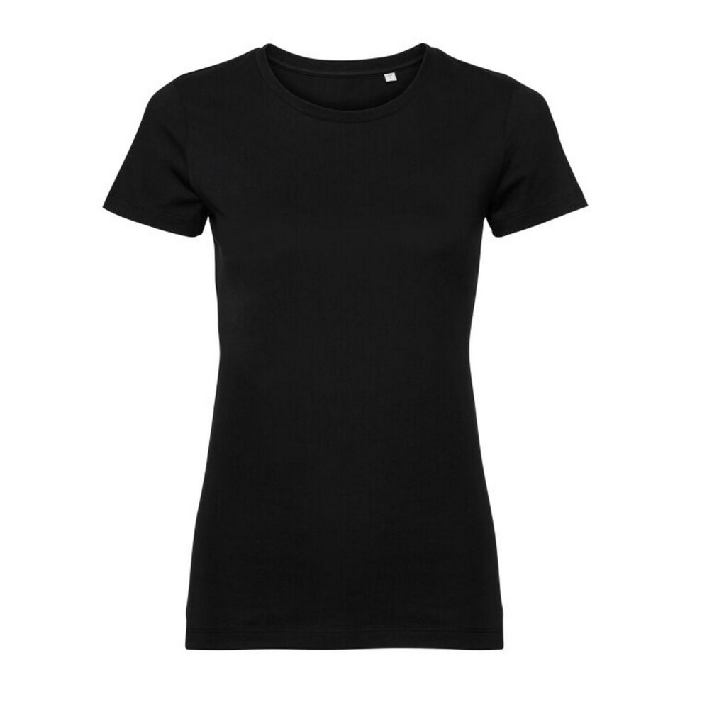 Russell (Xl, Black) Womens/Ladies Organic Short-Sleeved T-Shirt